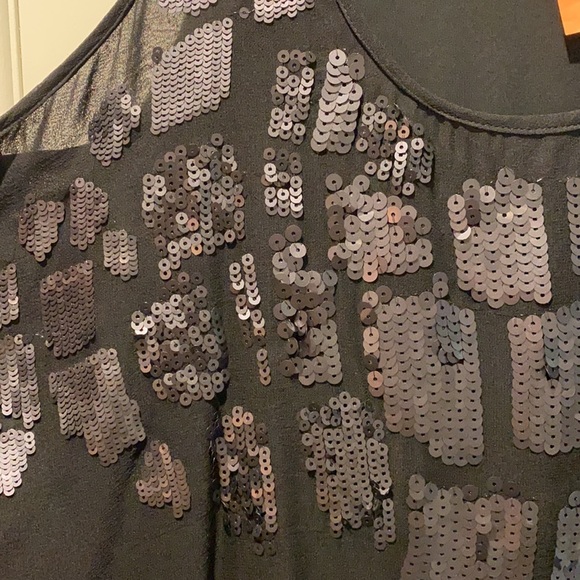 MM Couture by Miss Me Black Sequin Tank - Picture 4 of 7